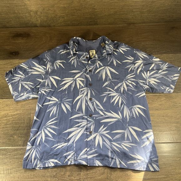 Jamaica Jaxx Shirts Jamaica Jaxx Button Up Shirt Medium Adult Blue 0 Silk Floral Casual Mens